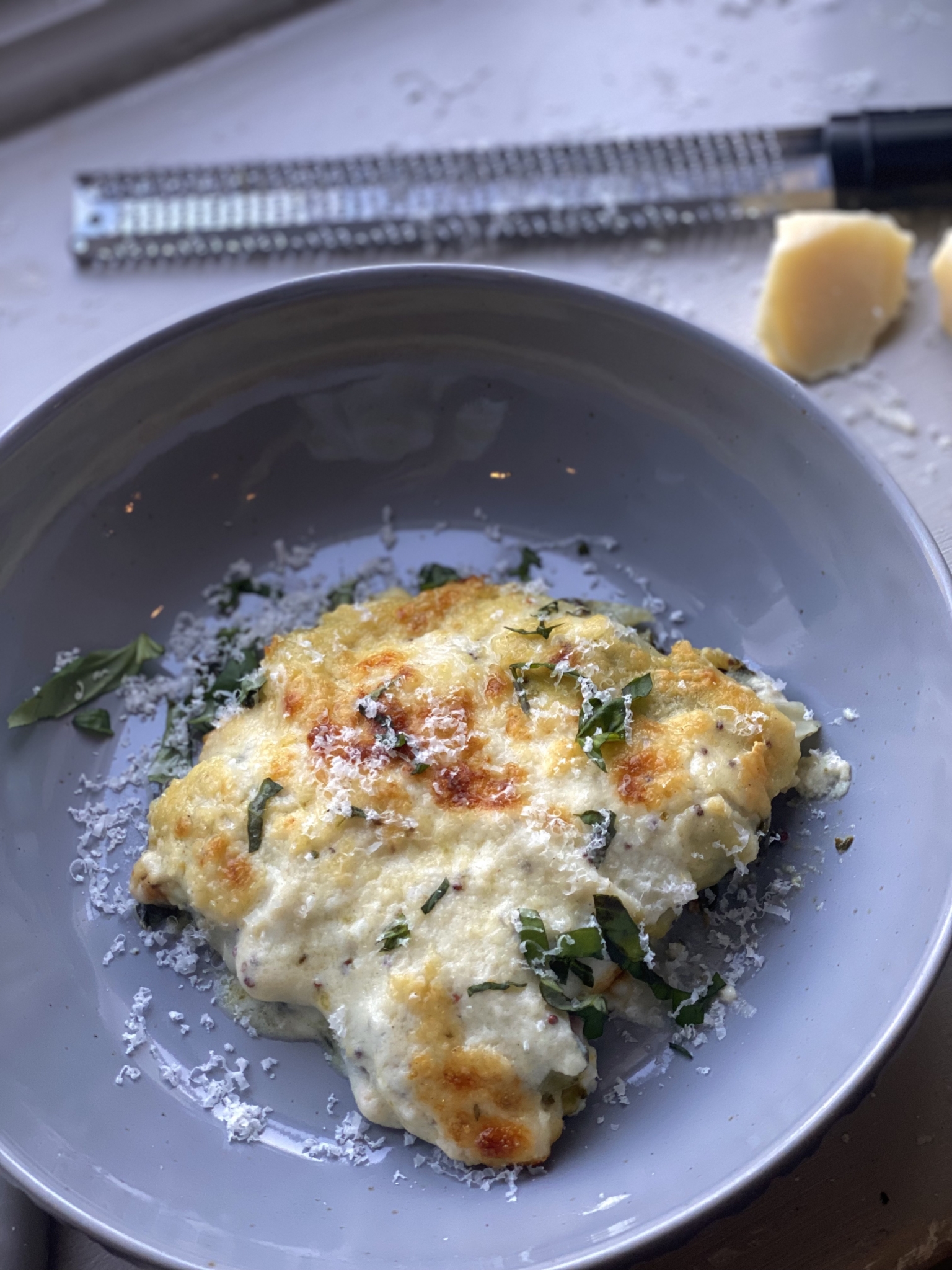 pancetta and spinach lasagne Beez Larder